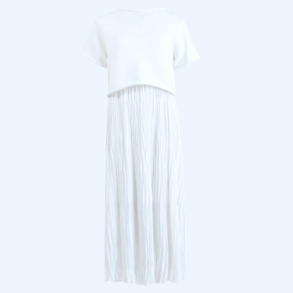 All Saints 2 in 1 white sweater dress